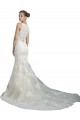 Sleeveless Ivory Mermaid Illusion Neck Beach Wedding Dress Geelong