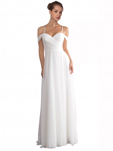 Sleeveless Ivory A-Line Off the Shoulder Wedding Dresses Geelong