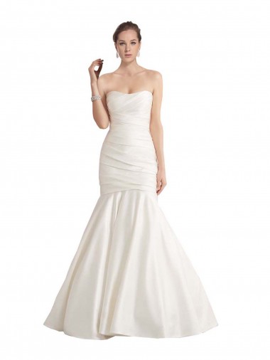 Sleeveless Ivory Low Back Mermaid Strapless Beach Wedding Dress Geelong