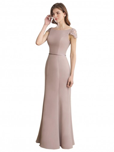 Cap Sleeves Mermaid Scoop Neck Formal Dress / Bridesmaid Dress Geelong