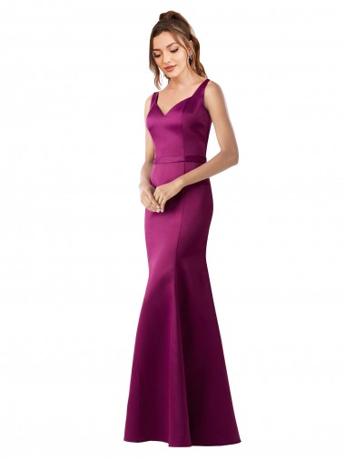 Sleeveless Merlot Open Back Sheath Bateau Neck Black Tie Evening Gown / Prom Dress / Bridesmaid Dress Geelong