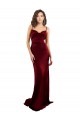 Sleeveless Burgundy Criss Cross Open Back Sheath Silk like Satin Cowl Neck Formal Evening Gown / Prom Dress / Bridesmaid Dress Geelong