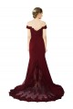 Sleeveless Burgundy Gold V-Back Mermaid Off the Shoulder Formal Evening Gown / Prom Dress / Bridesmaid Dress Geelong